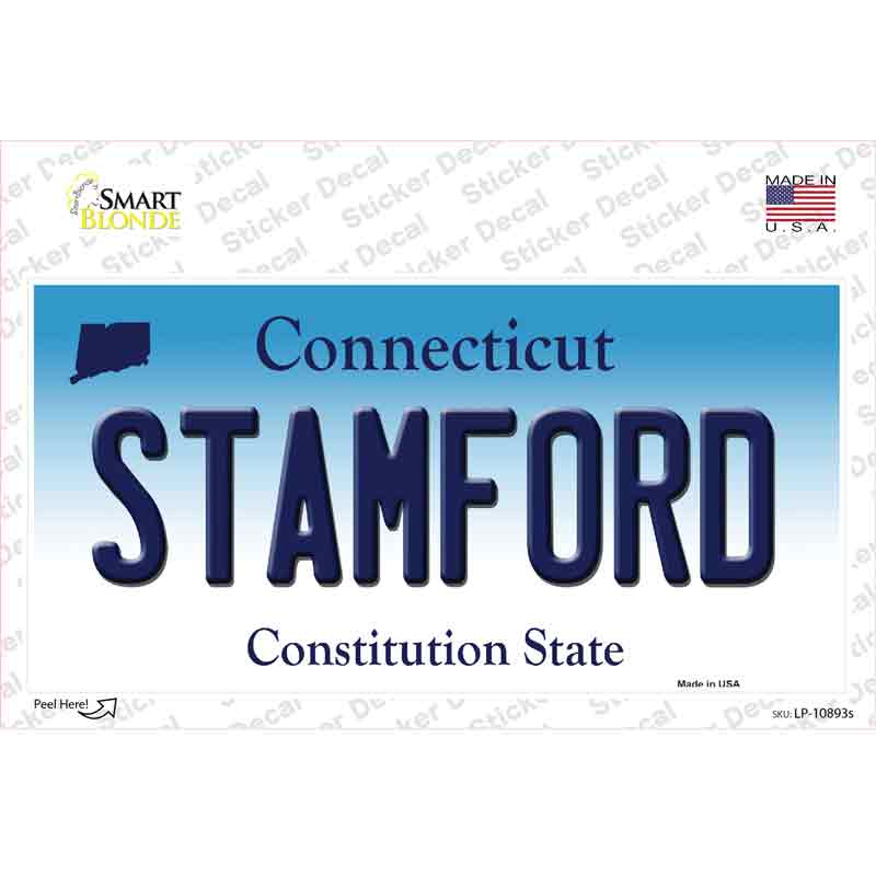 Stamford Connecticut Novelty Sticker Decal