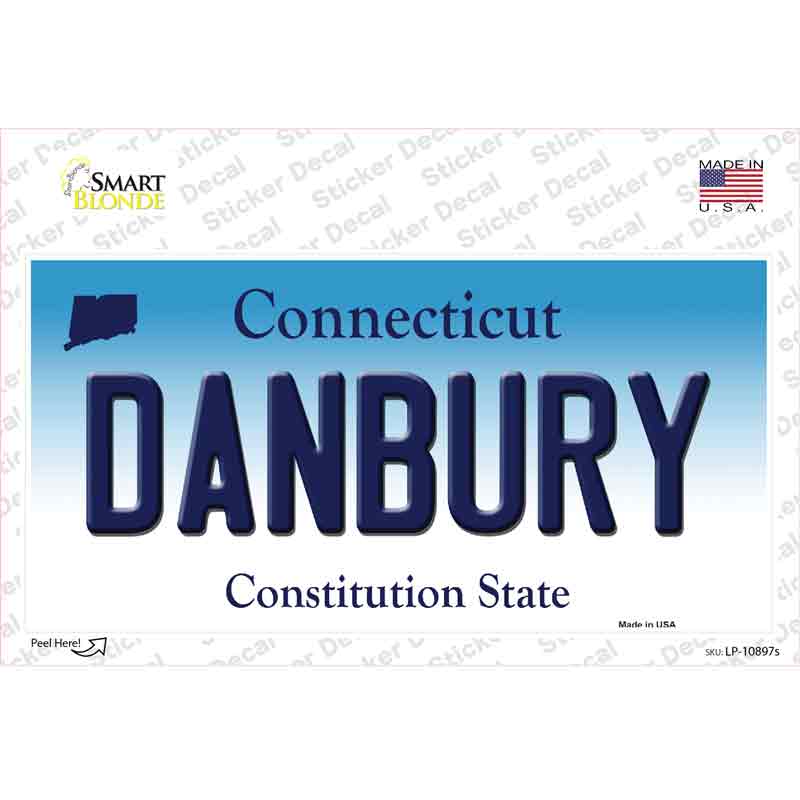 Danbury Connecticut Novelty Sticker Decal
