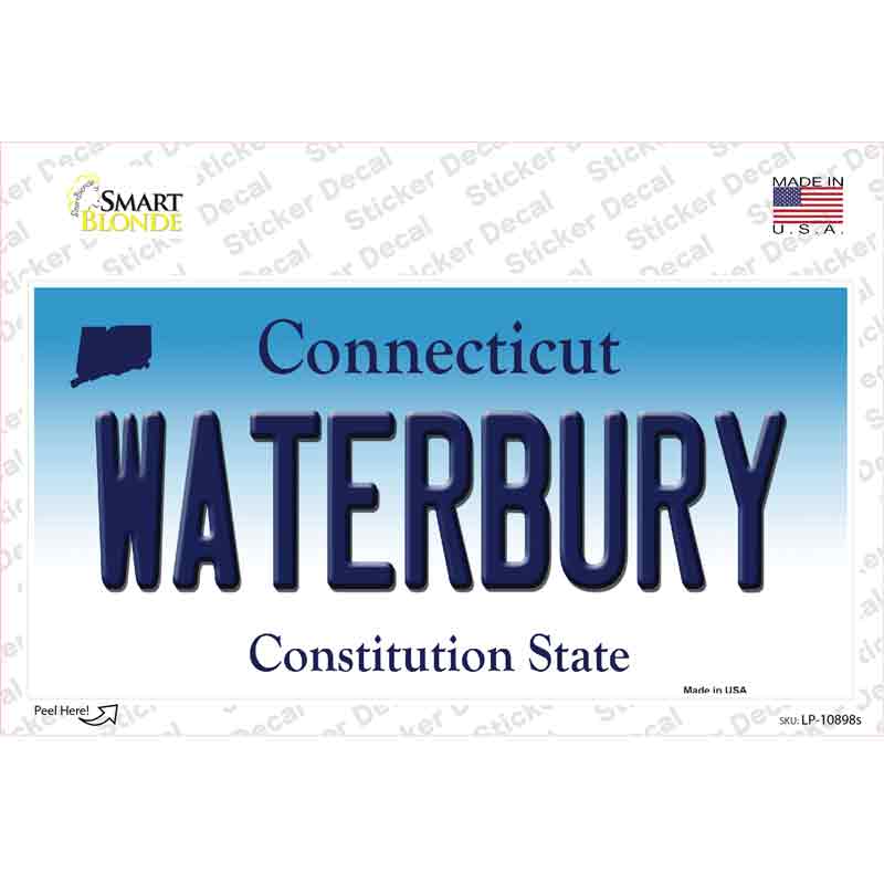 Waterbury Connecticut Novelty Sticker Decal