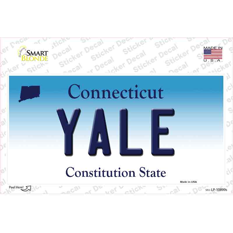 Yale Connecticut Novelty Sticker Decal