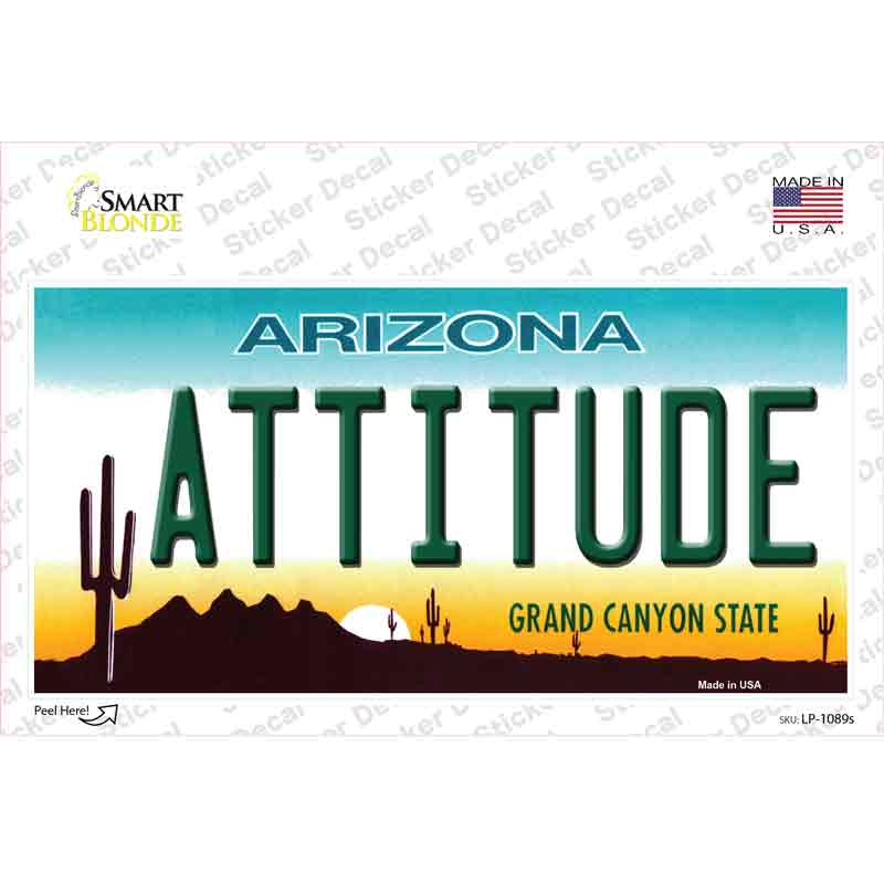 Arizona Attitude Novelty Sticker Decal