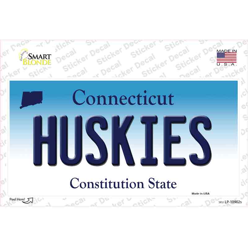 Huskies Connecticut Novelty Sticker Decal