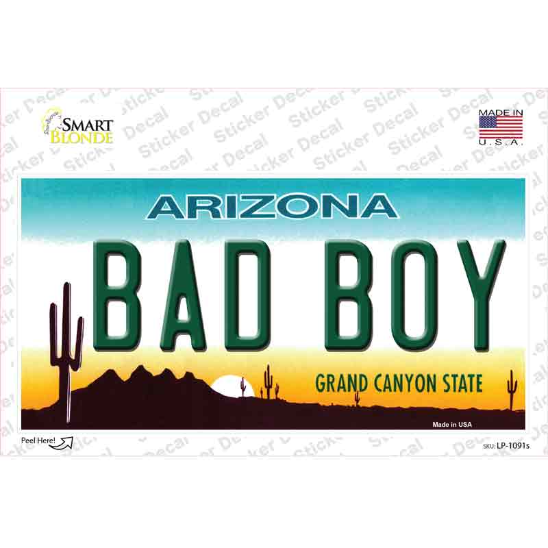 Arizona Bad Boy Novelty Sticker Decal
