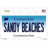 Sandy Beaches Connecticut Novelty Sticker Decal