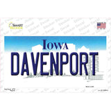Davenport Iowa Novelty Sticker Decal