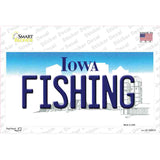 Fishing Iowa Novelty Sticker Decal