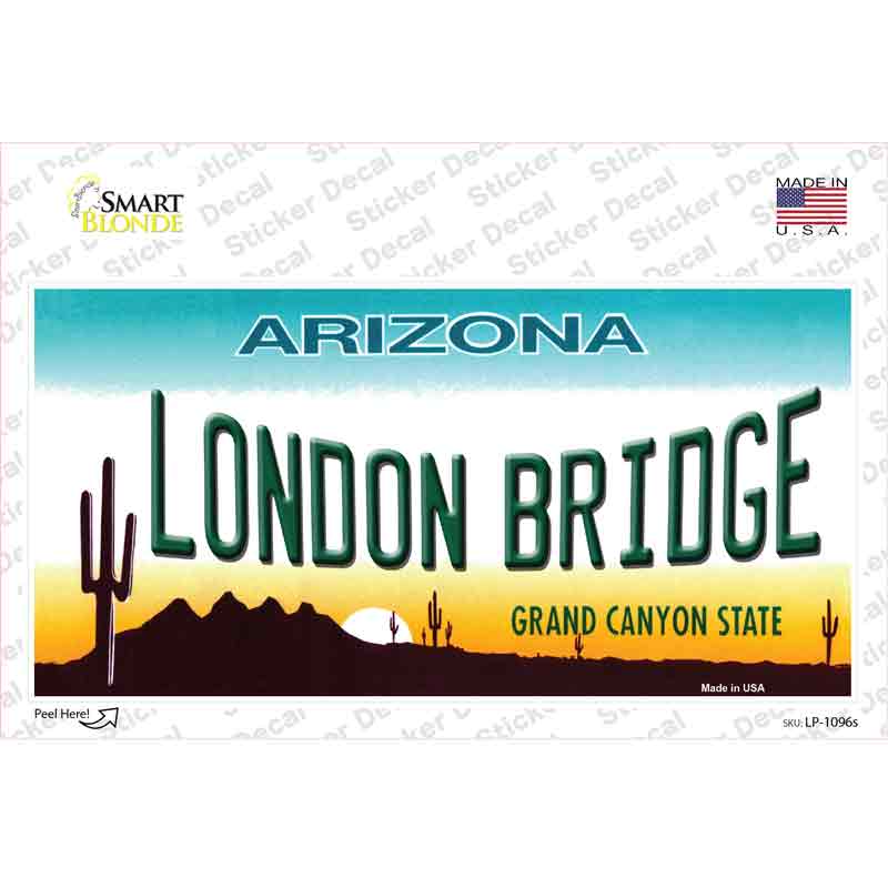 London Bridge Arizona Novelty Sticker Decal