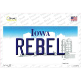 Rebel Iowa Novelty Sticker Decal