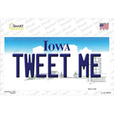 Tweet Me Iowa Novelty Sticker Decal