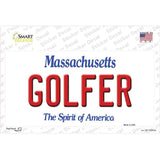 Golfer Massachusetts Novelty Sticker Decal