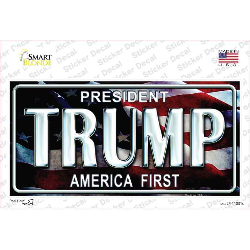 Trump America First Novelty Sticker Decal
