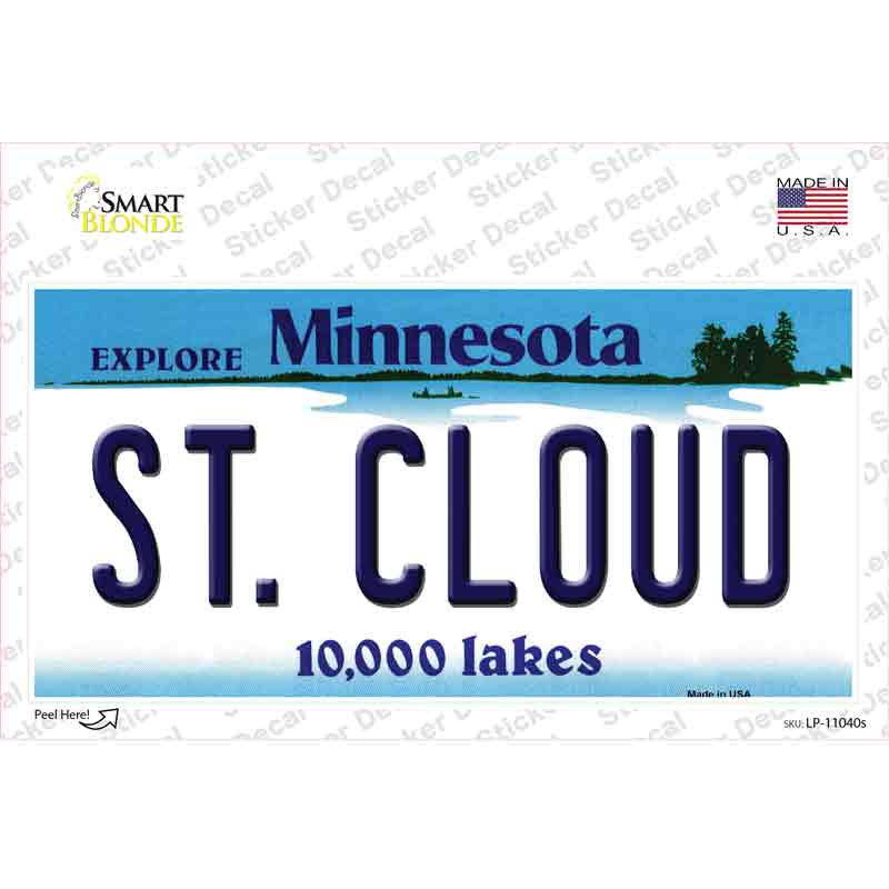 St Cloud Minnesota State Novelty Sticker Decal