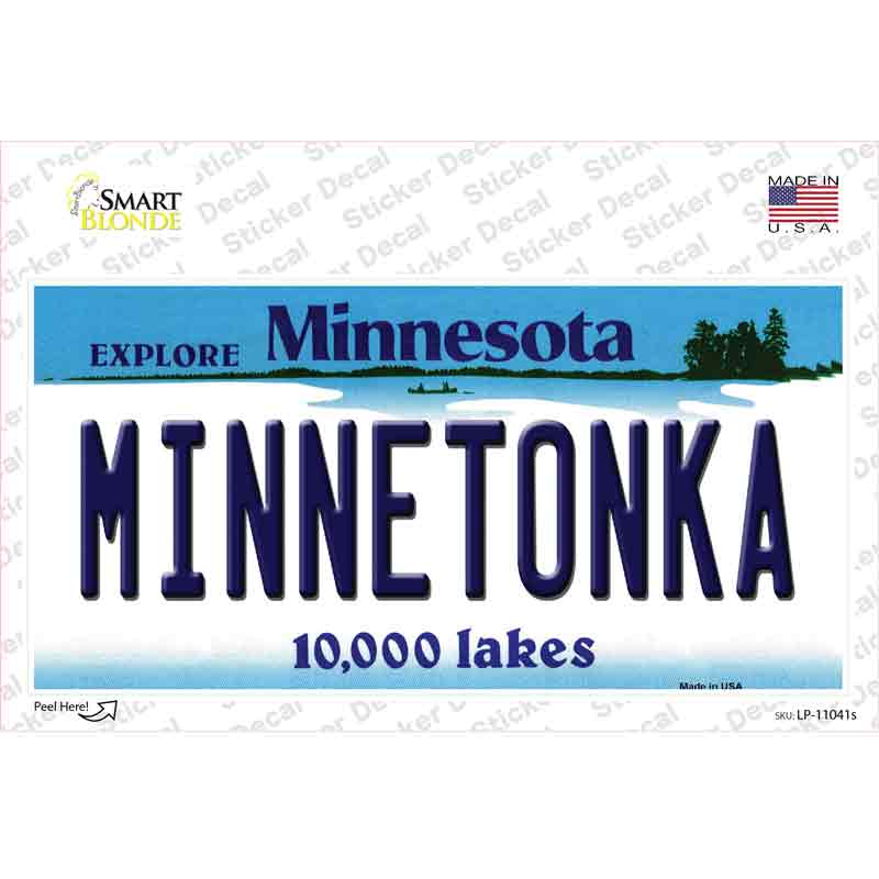 Minnetonka Minnesota State Novelty Sticker Decal