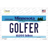 Golfer Minnesota State Novelty Sticker Decal