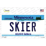Skier Minnesota State Novelty Sticker Decal