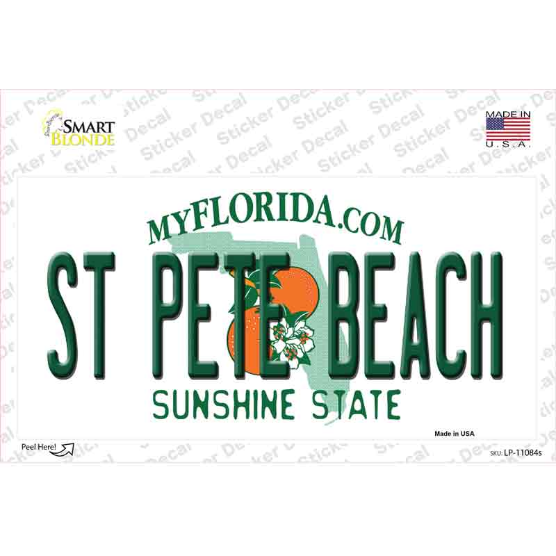 St Pete Beach Florida Novelty Sticker Decal