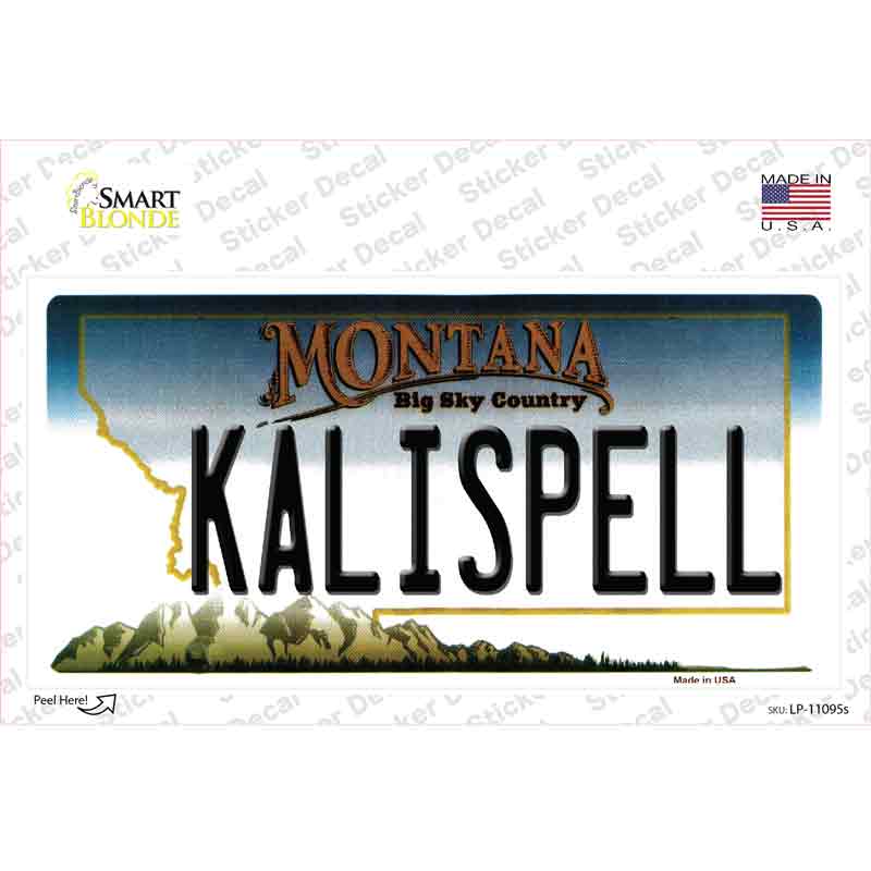 Kalispell Montana State Novelty Sticker Decal