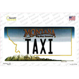Taxi Montana State Novelty Sticker Decal