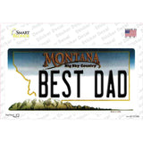 Best Dad Montana State Novelty Sticker Decal