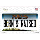 Born and Raised Montana State Novelty Sticker Decal