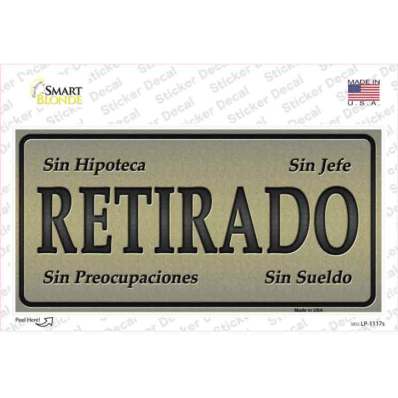 Retirado Novelty Sticker Decal