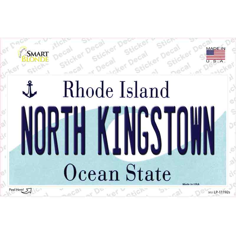 Cumberland Rhode Island State Novelty Sticker Decal