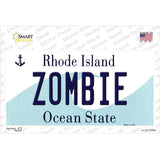 Zombie Rhode Island State Novelty Sticker Decal