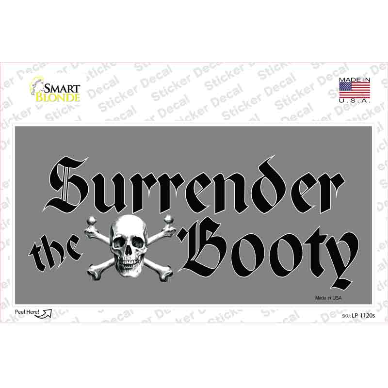 Surrender The Booty Novelty Sticker Decal