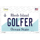 Golfer Rhode Island State Novelty Sticker Decal