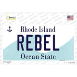 Rebel Rhode Island State Novelty Sticker Decal