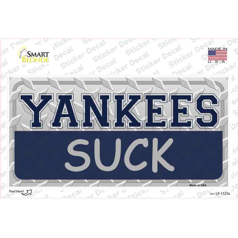 Yankees Suck Novelty Sticker Decal