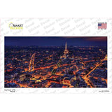 Paris At Night Eiffel Tower In Center Novelty Sticker Decal