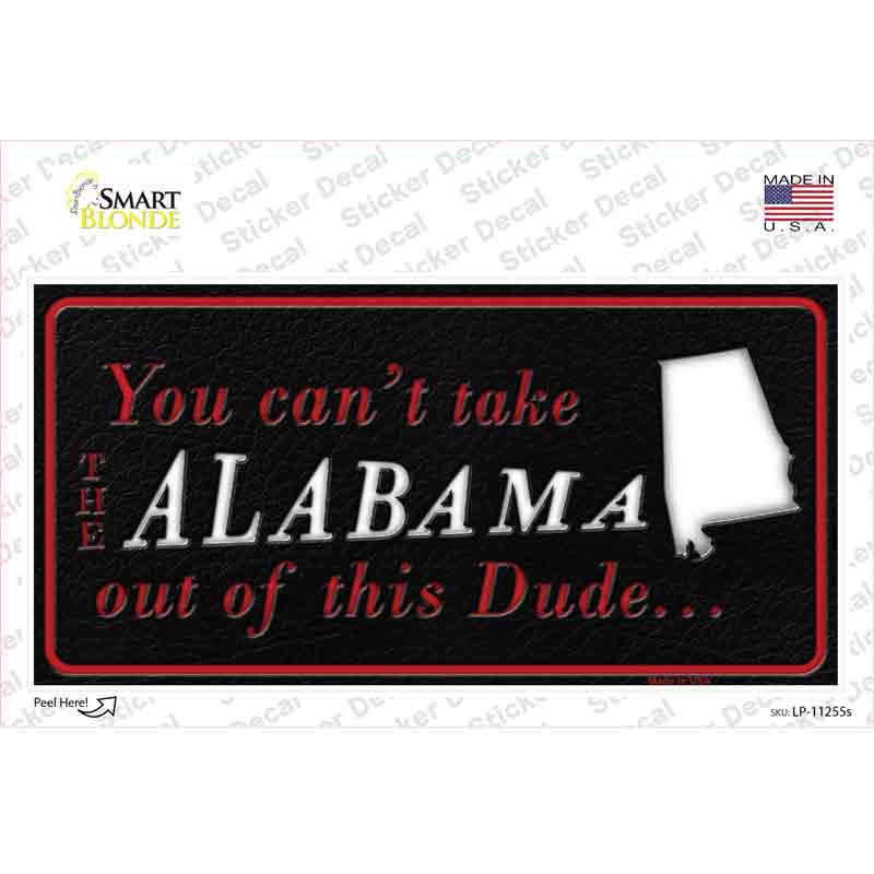 Alabama Dude Novelty Sticker Decal