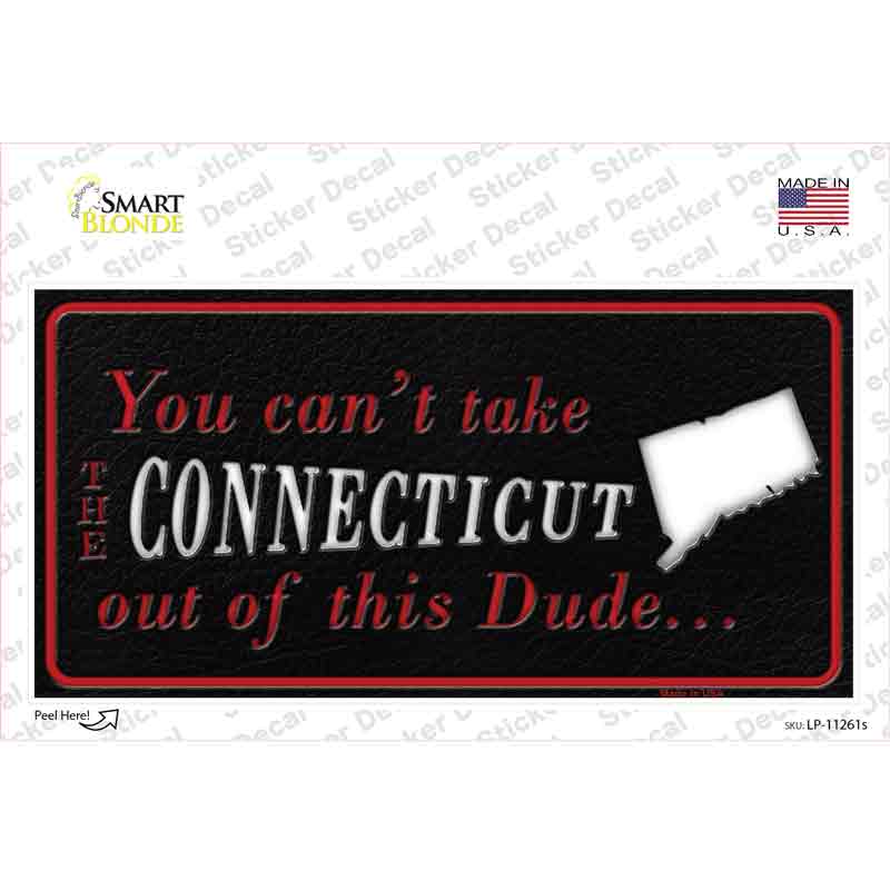 Connecticut Dude Novelty Sticker Decal
