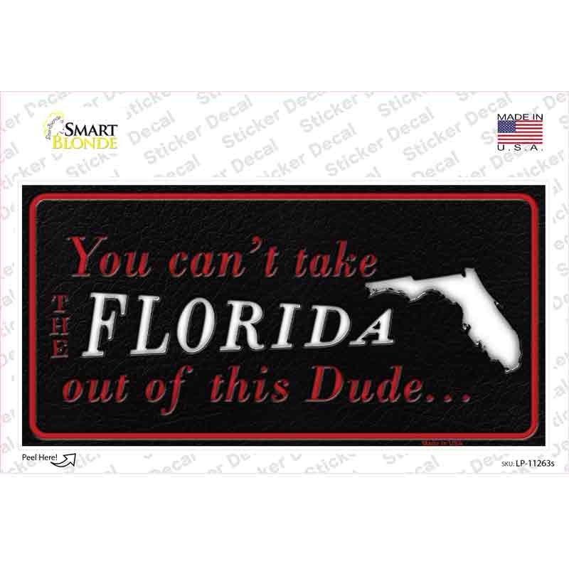 Florida Dude Novelty Sticker Decal