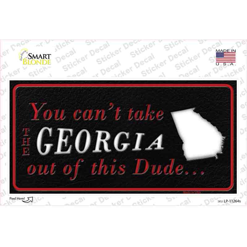 Georgia Dude Novelty Sticker Decal
