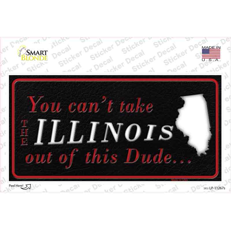Illinois Dude Novelty Sticker Decal