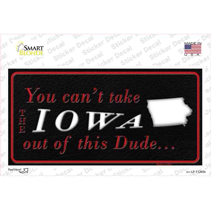 Iowa Dude Novelty Sticker Decal