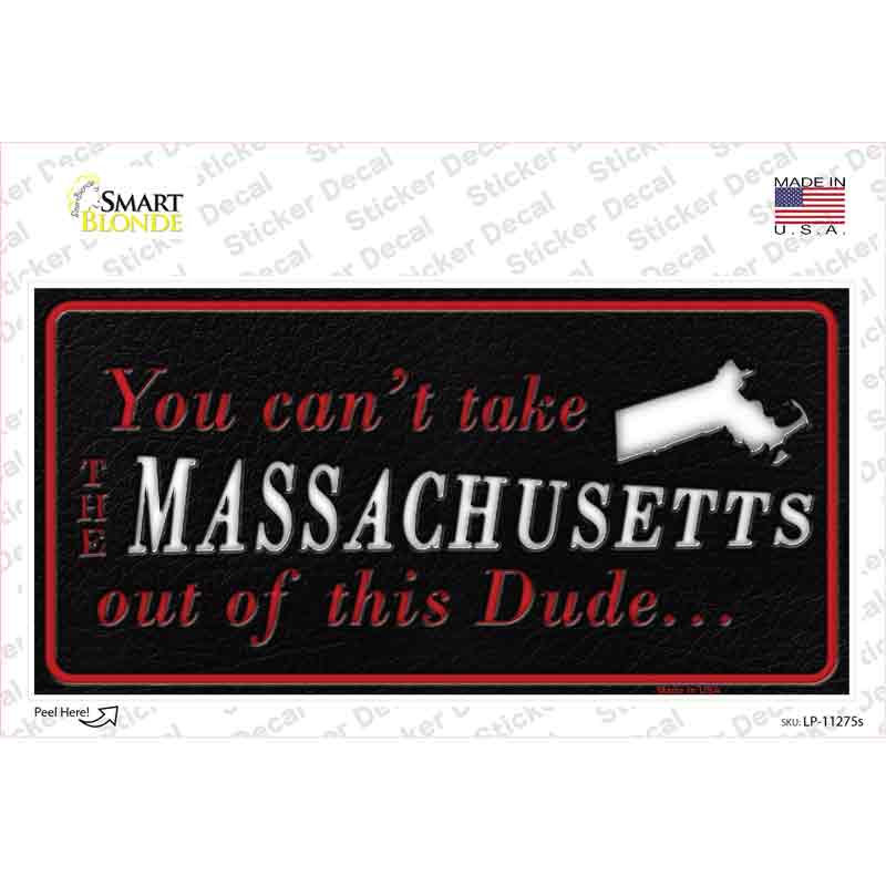 Massachusetts Dude Novelty Sticker Decal