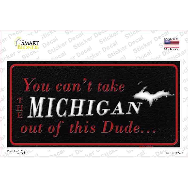 Michigan Dude Novelty Sticker Decal