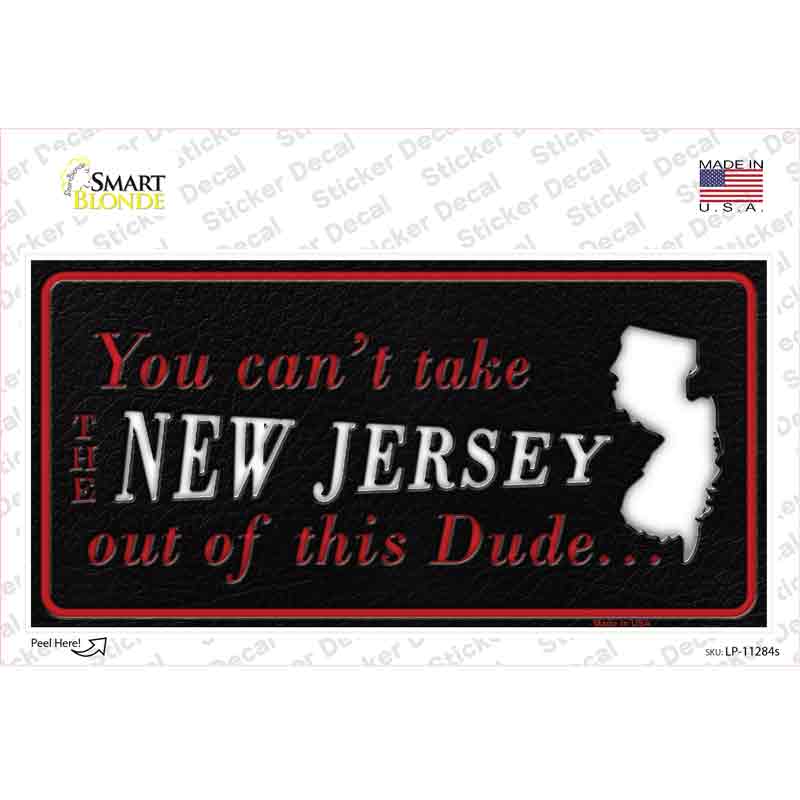 New Jersey Dude Novelty Sticker Decal