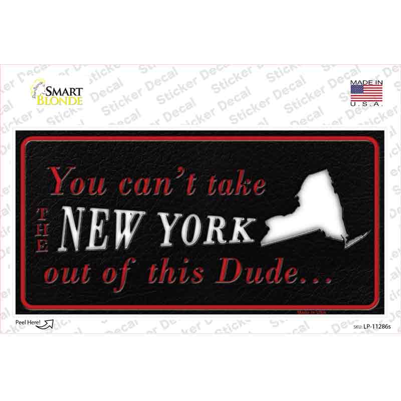 New York Dude Novelty Sticker Decal