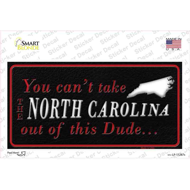 North Carolina Dude Novelty Sticker Decal