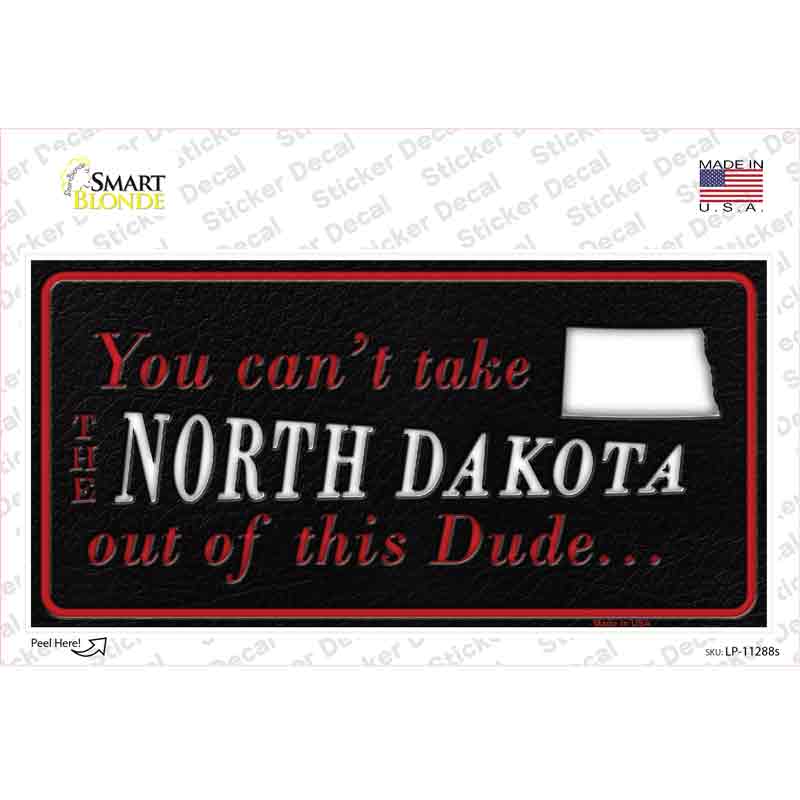 North Dakota Dude Novelty Sticker Decal