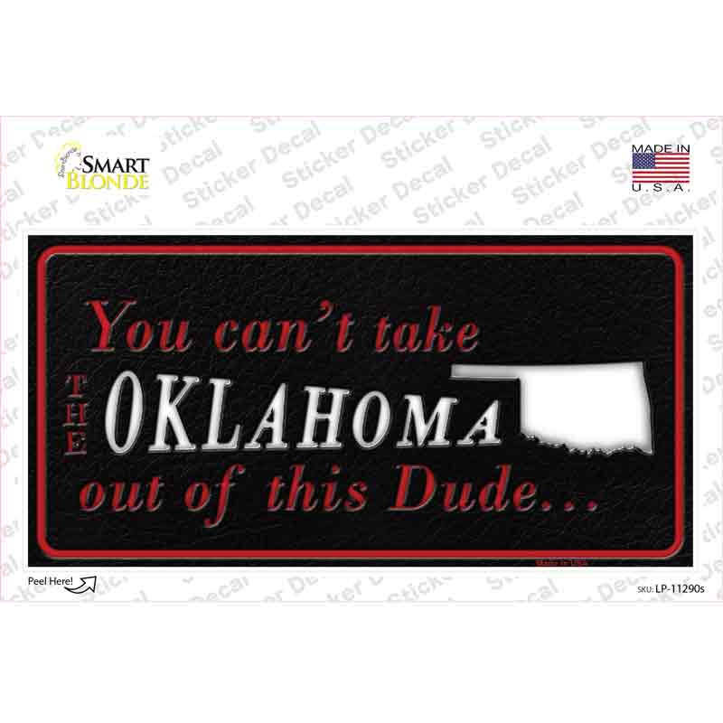 Oklahoma Dude Novelty Sticker Decal