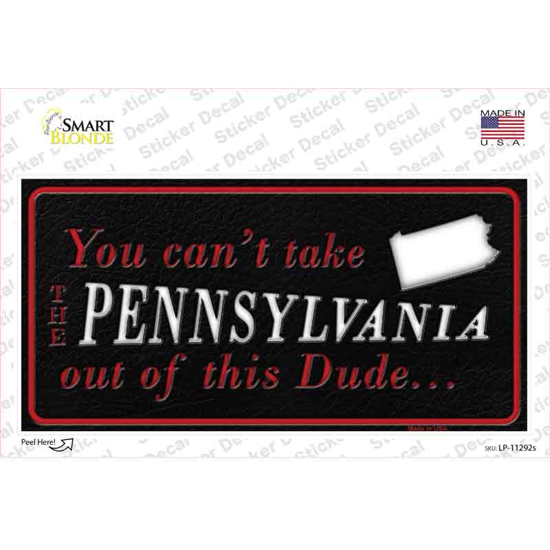 Pennsylvania Dude Novelty Sticker Decal