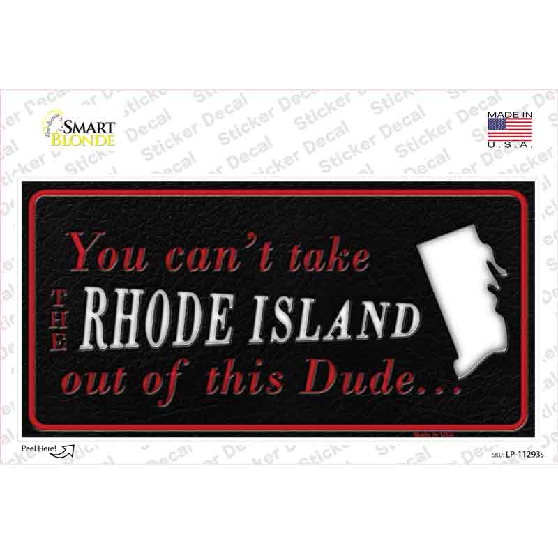 Rhode Island Dude Novelty Sticker Decal