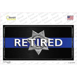 Thin Blue Line Retired Police Novelty Sticker Decal