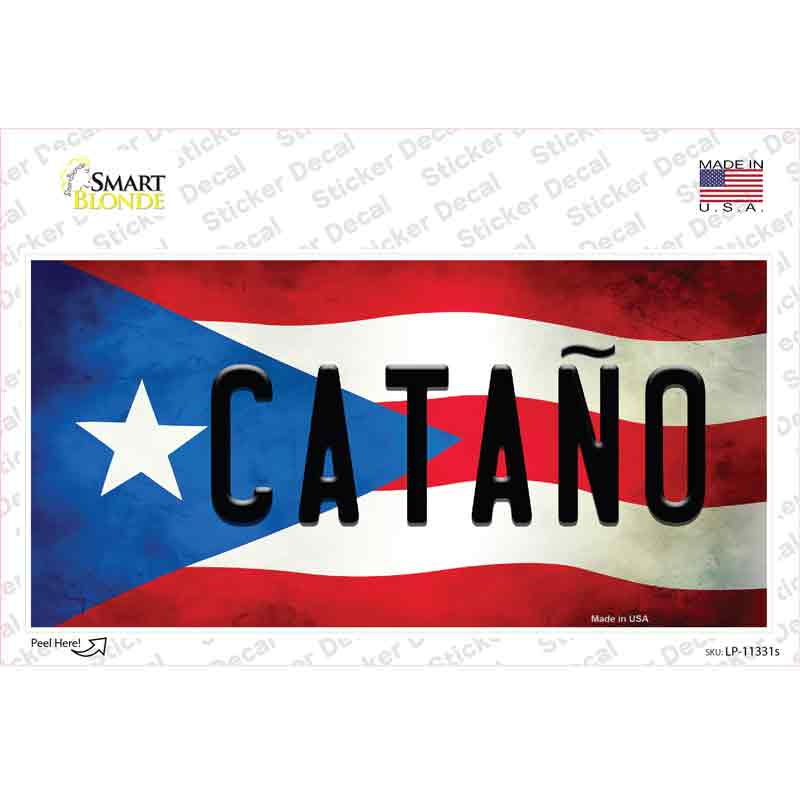 Catano Puerto Rico Flag Novelty Sticker Decal