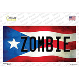 Zombie Puerto Rico Flag Novelty Sticker Decal